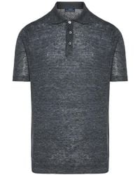 Barba Napoli - Short-Sleeve Knit Polo Shirt - Lyst