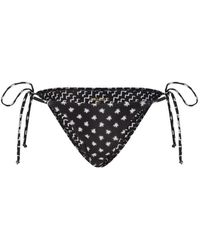 Donde Esteban - Bas De Bikini Imprimé À Détail Noué - Lyst