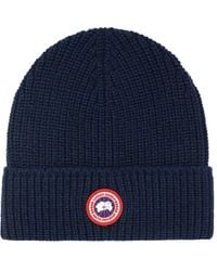 Canada Goose - Logo Wool Beanie - Lyst