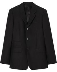 Burberry - Striped Wool Mohair Tailored Jacket - Lyst