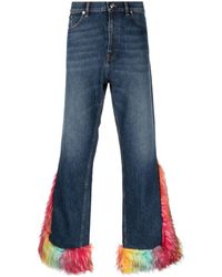 Bluemarble - High-waisted Faux-fur Detailing Jeans - Lyst