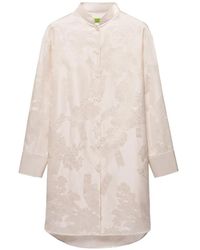 Shanghai Tang - Patterned-Jacquard Shirt Dress - Lyst