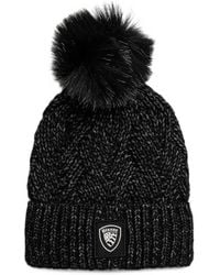 Blauer - Bommelmütze Mit Logo-Patch - Lyst