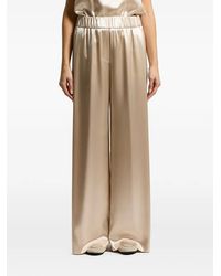 Peserico - Satin-Finish Elasticated-Waistband Palazzo Pants - Lyst