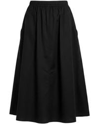 Ralph Lauren - Jupe Mi-Longue Évasée À Taille Élastiquée - Lyst