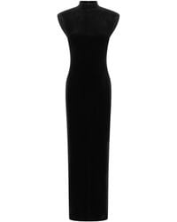 Ralph Lauren - High-Neck Velvet-Effect Maxi Dress - Lyst