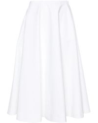 Valentino Garavani - Poplin Midi Skirt - Lyst