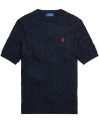 Polo Ralph Lauren - Cable-Knit Short-Sleeve Sweater - Lyst