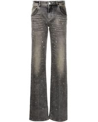 Blumarine - Stud-embellished Straight-leg Jeans - Lyst