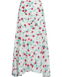 Marni - Floral-print A-line Cotton Midi Skirt - Lyst