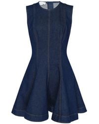 Stella McCartney - Robe Courte Évasée En Jean - Lyst
