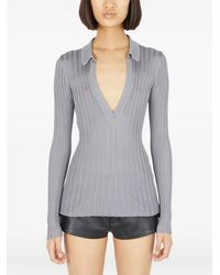 DURAZZI MILANO - Ribbed Polo-Neck Top - Lyst