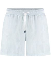 Fedeli - Madeira Drawstring Striped Beachwear Shorts - Lyst