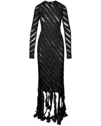 Ioana Ciolacu - Spiral Fringed Maxi Dress - Lyst