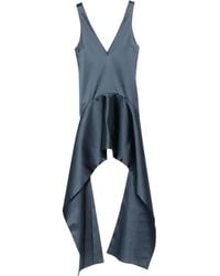 JW Anderson - Jurk Met Gedrapeerde Afwerking En V-Hals - Lyst