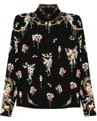 CAMILLA - Top A Fiori - Lyst