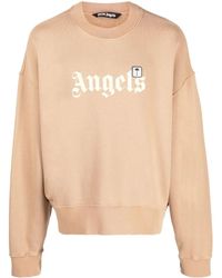 Palm Angels - Logo-Print Long-Sleeve Sweatshirt - Lyst