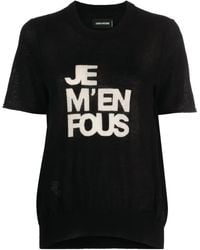 Zadig & Voltaire - スローガン カシミアニットトップ - Lyst