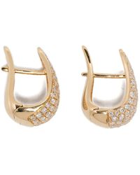 Anita Ko - Pendientes Clair pequeños en oro amarillo de 18 ct con diamantes - Lyst