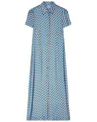 Dries Van Noten - Devoré Shirt Midi Dress - Lyst