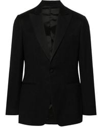 Lardini - Single-Breasted Wool-Blend Blazer - Lyst