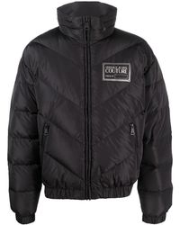 Versace Jeans Couture - Chest Logo-Print Padded Jacket - Lyst