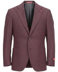 Isaia - Micro-Patterned Single-Breasted Jacket - Lyst