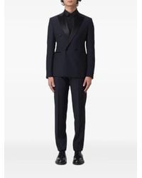 Emporio Armani - Costume En Laine Vierge À Boutonnière Croisée - Lyst