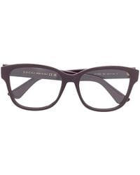 Gucci - Brille Mit Eckigem Gestell - Lyst