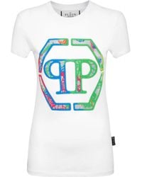 Philipp Plein - Logo-Embellished Cotton T-Shirt - Lyst