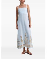 Greek Archaic Kori - Thin-Straps Gathered-Back Maxi Dress - Lyst
