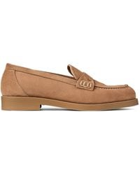 Jimmy Choo - Ivy Calf-Suede Loafers - Lyst