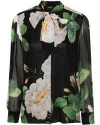 Giambattista Valli - Floral-print Silk Shirt - Lyst