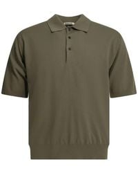 AURALEE - Short-Sleeve Polo Shirt - Lyst