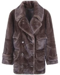 DR. HOPE - Manteau En Fourrure Artificielle À Boutonnière Croisée - Lyst