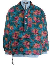 Egonlab - Floral-Print High-Neck Bomber Jacket - Lyst