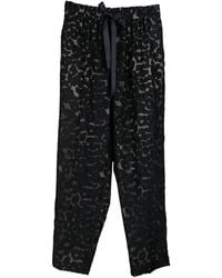 Psophia - Leopard-Pattern Devoré Trousers - Lyst