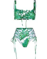 Noire Swimwear - Jungle High-Waist Bikini Bottoms - Lyst