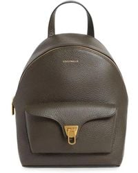 Coccinelle - Small Beat Grained-Leather Backpack - Lyst