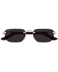 Cartier - Rimless Geometric Sunglasses - Lyst