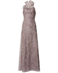 Alberta Ferretti - Mujer Vestido Largo De Encaje Sin Mangas - Lyst