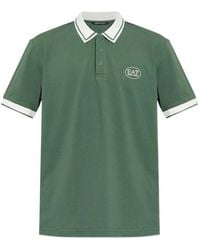 EA7 - T-Shirt Met Kraag En Korte Mouwen - Lyst