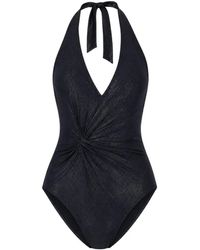Gottex - Pretty Halterneck Twist-Detail Swimsuit - Lyst