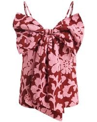 Essentiel Antwerp - Floral-Print Bow-Detail Blouse - Lyst