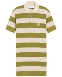 Ami Paris - Ami De Coeur Patch Striped Polo Mini Dress - Lyst