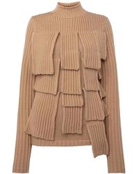 JW Anderson - Panelled Ribbed Jumper - Lyst