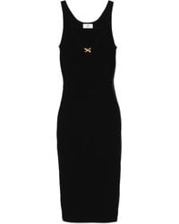 Elisabetta Franchi - Midikleid Mit Schleifendetail - Lyst