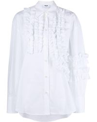 MSGM - Blouse Met Ruches - Lyst