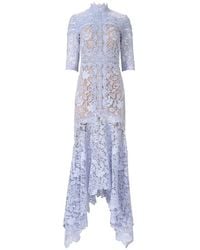 Costarellos - Kalissa Lace Asymmetric Dress - Lyst