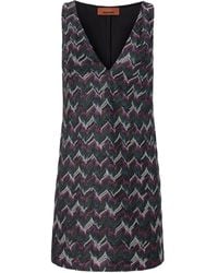 Missoni - Zigzag-Pattern Sleeveless Mini Dress - Lyst